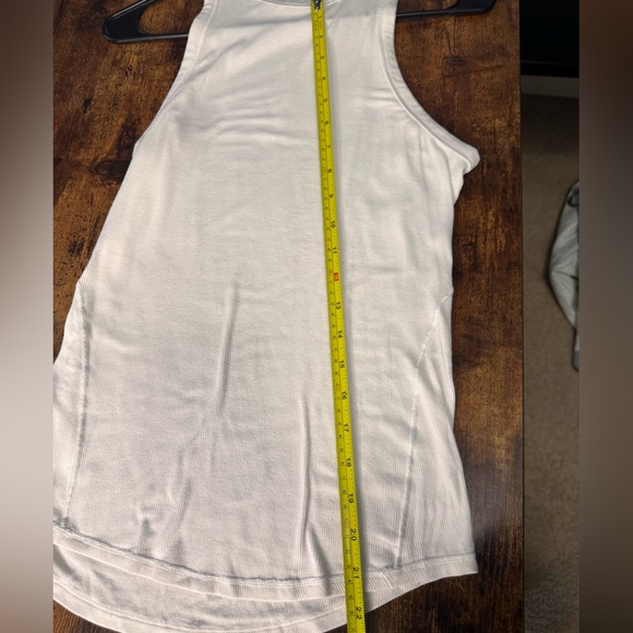 Lululemon White Ribbed Tank Top - Measurements Included - Picture 5 of 6